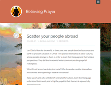 Tablet Screenshot of believingprayer.com
